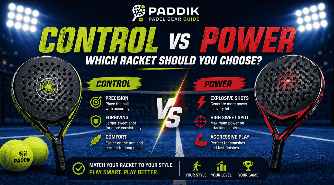 Control Racket Paddet Control vs Power Padel Rackets – Which One Should You Choose? – PADDIK™
