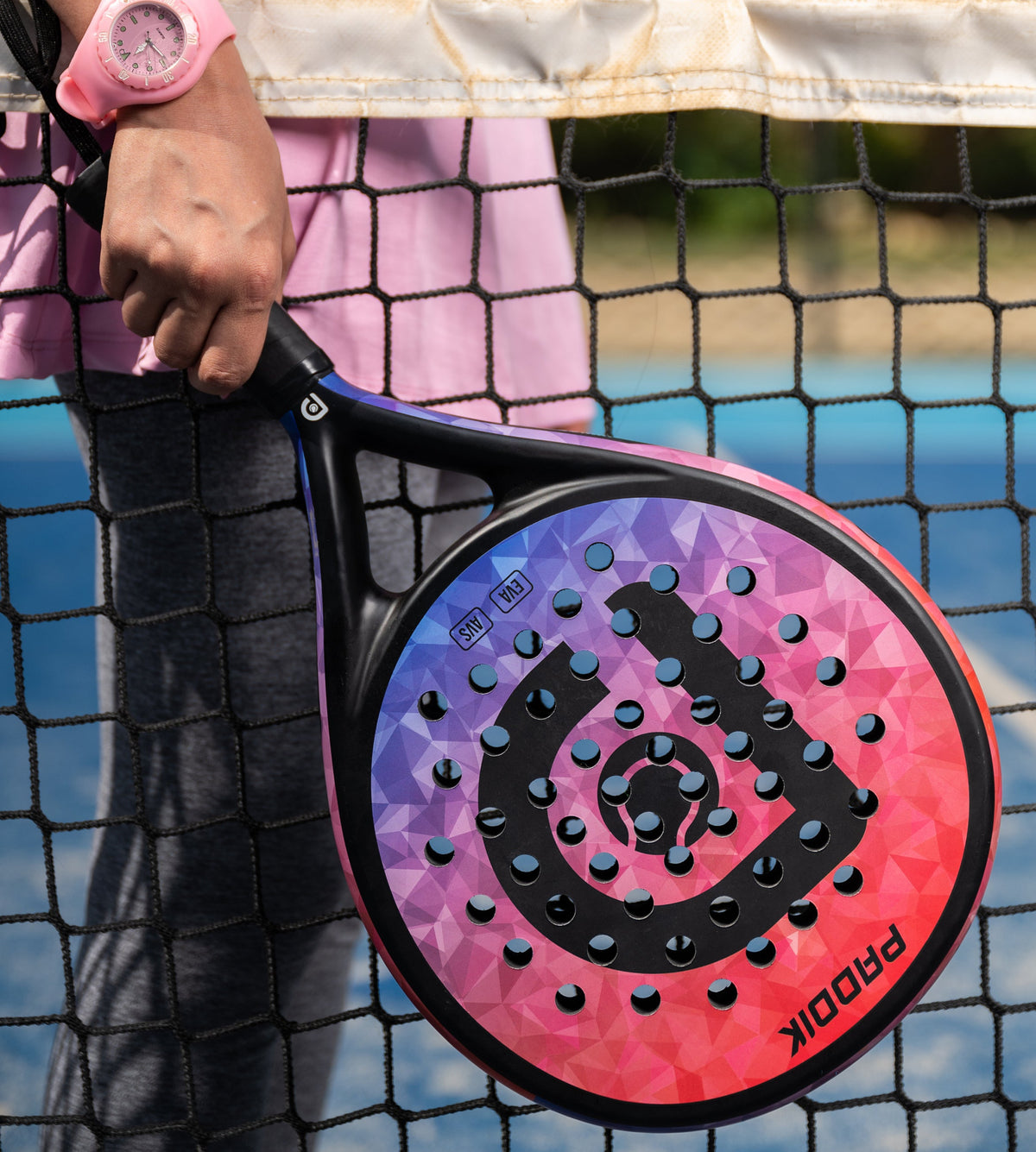 P10 Pink Padel Racket (2026) by PADDlK with carbon surface